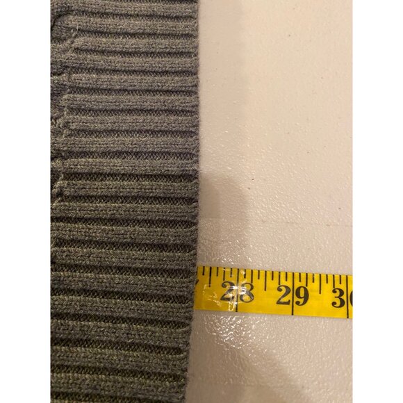 Izod Mens Cable Knit Sweater Crew Neck Olive Gray  XL - Picture 5 of 8